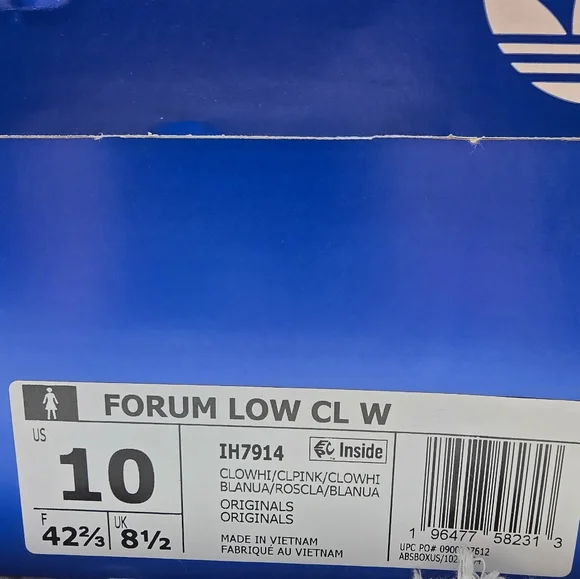 Women's Adidas Forum Low CL Size 10 Brand New In Box - Picture 2 of 8
